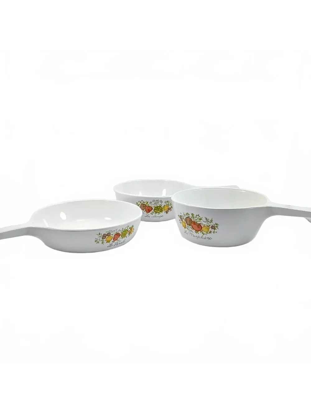 Vtg Corning Ware Spice of Life Skillets - Set of 3